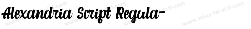 Alexandria Script Regula字体转换